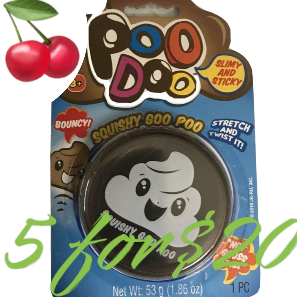 Poo Doo Squishy Poop Emoji Bounce Slime NEW! Funny Stocking Stuffer Gag Gift